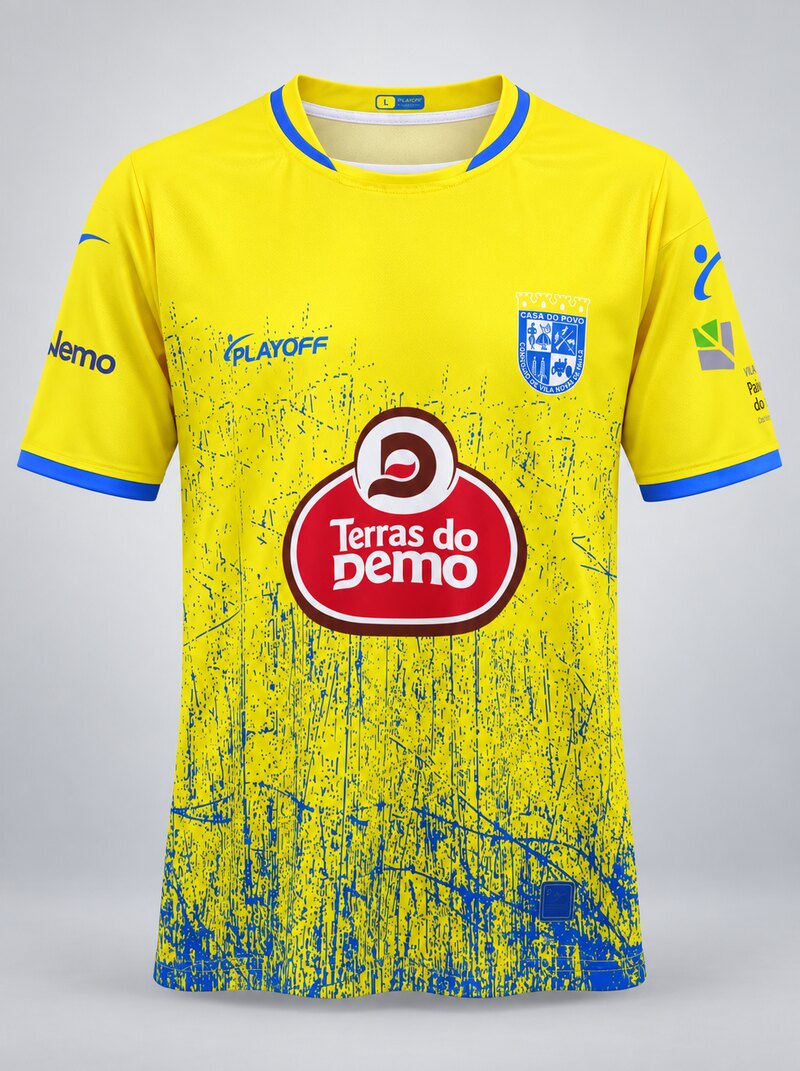 Equipamento alternativo amarelo de futebol