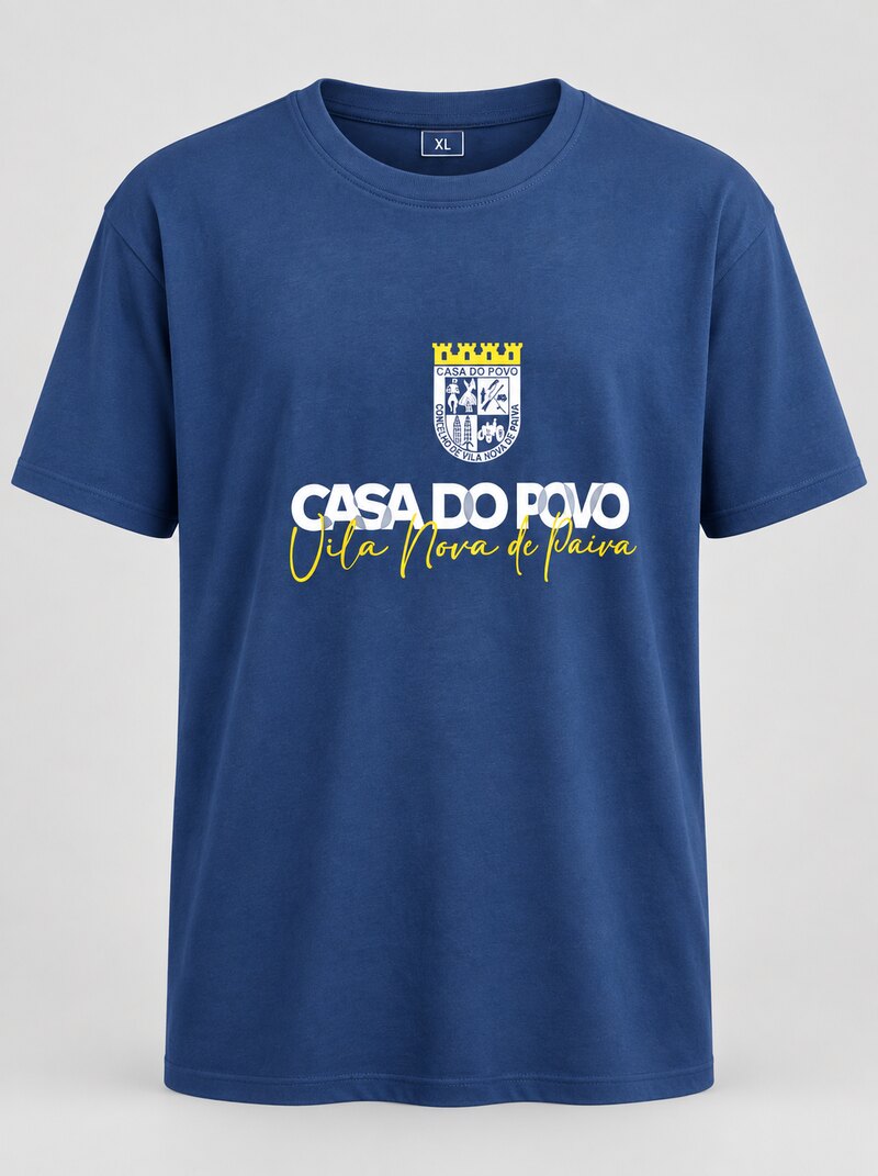 T-shirt casual azul-marinho da Casa do Povo